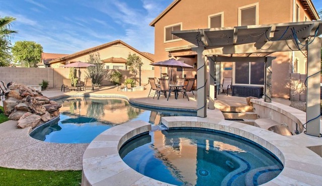 Home w/Waterfall Pool + Hot Tub in San Tan Valley!