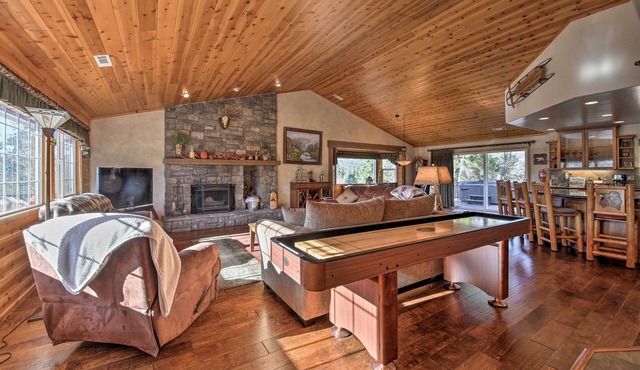 Hot Tub, Game Room & 2 Decks: Luxe Big Bear Home