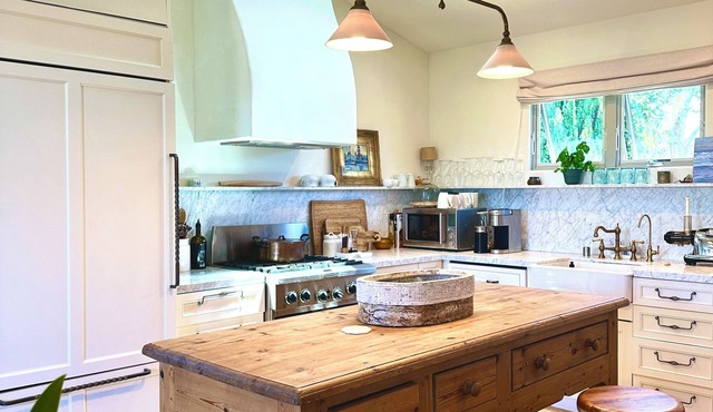 Italian inspired with views of July 4th fireworks.