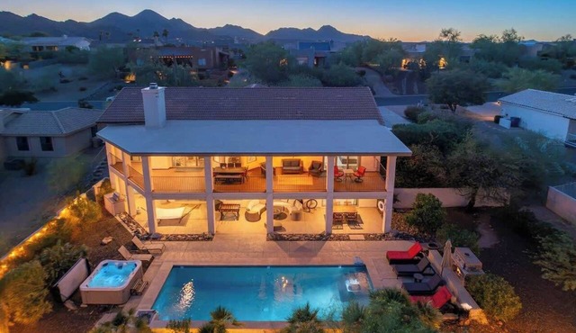 MountainView Estate+HeatedPool+Spa+Firepits