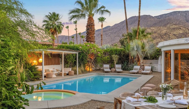 Palm Springs Movie Colony | Designer Pool Home + Private Casita, Sleeps 10