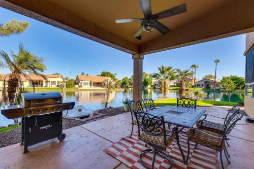 Patio + Water View: Lakefront Chandler Escape!