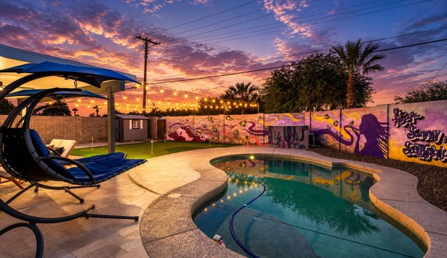Pool & Art Lover Oasis near Old Town w/Mini Golf