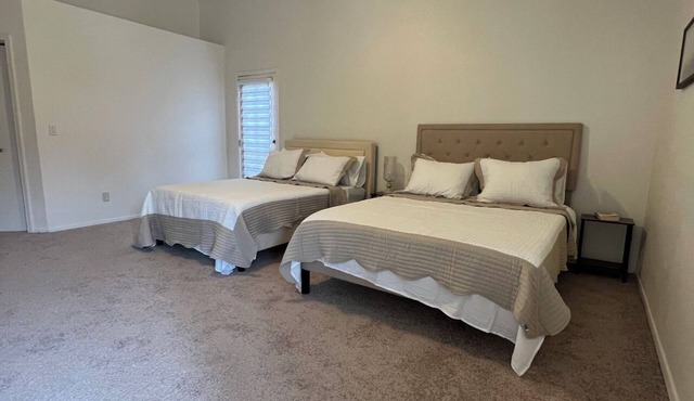The comfortable 3BR home is furnished with outdoor pool minutes away golf course