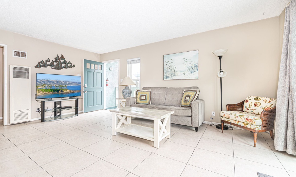 West Newport Condo | Beach House for Family Trips to the Coast, Steps to Sand with A/C and Sunny Balcony