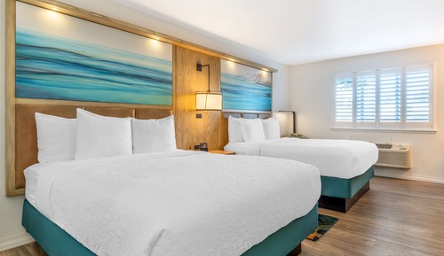 Standard Room, 2 Queen Beds, Non Smoking, Refrigerator & Microwave