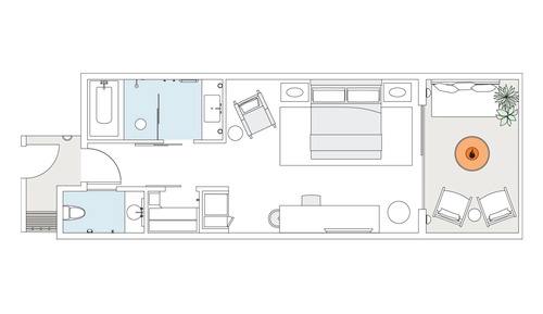 Deluxe Room, 1 King Bed, Balcony (Streamside)