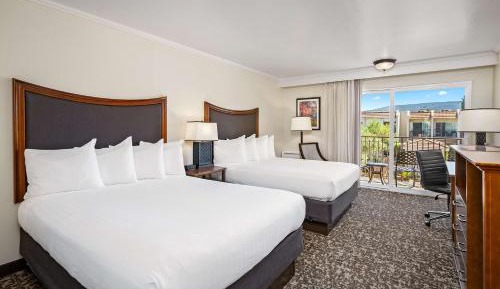 Queen Room with Two Queen Beds with Balcony & Pool View