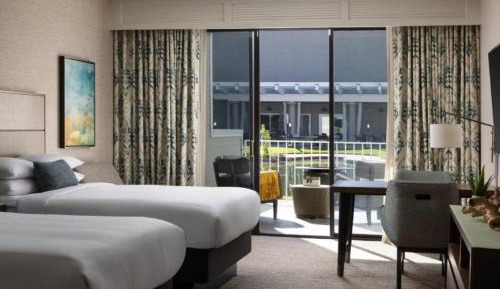 Double Room with Two Double Beds with Sofa Bed and Resort View